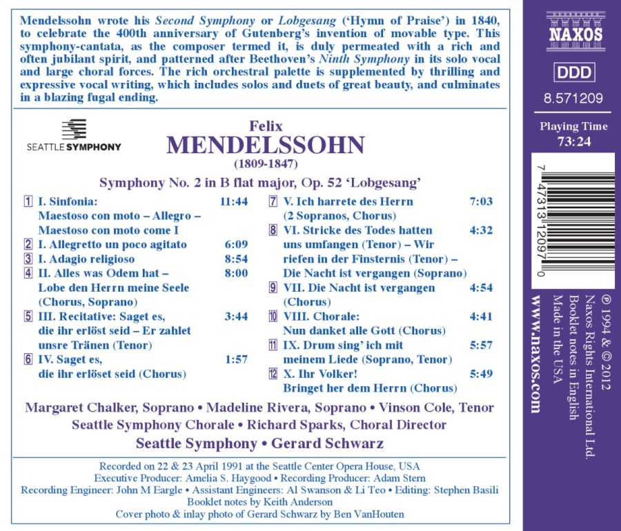 MENDELSSOHN: Symphony No. 2, "Lobgesang" - slide-1