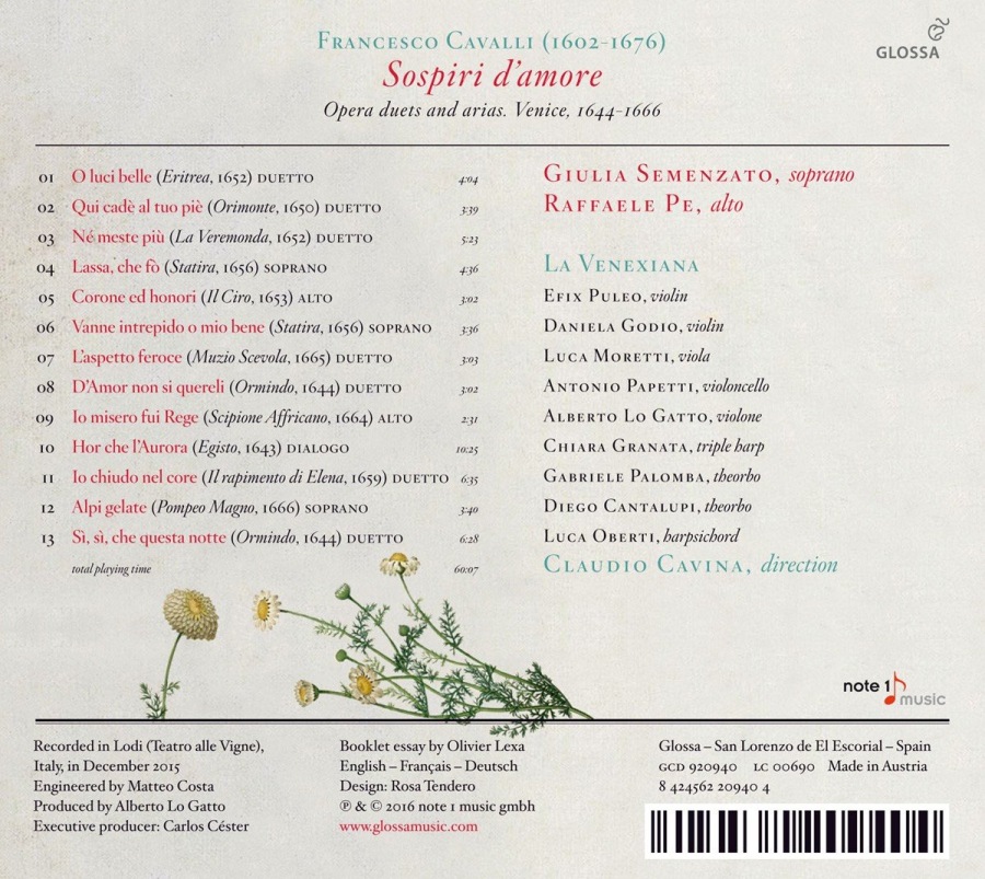 Cavalli: Sospiri d'amore - Opera duets and arias - slide-1