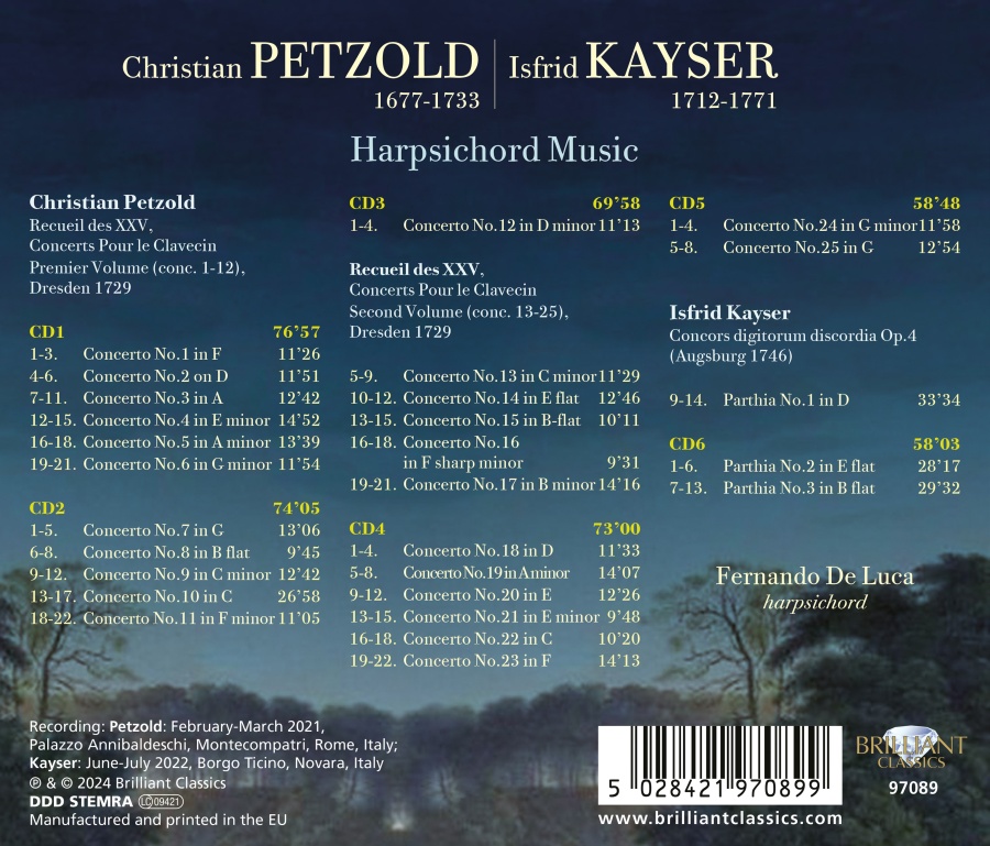 Petzold & Kayser: Harpsichord Music - slide-1