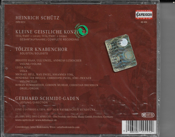 Schütz: Kleine geistliche Konzerte Vol.1-3 - slide-1