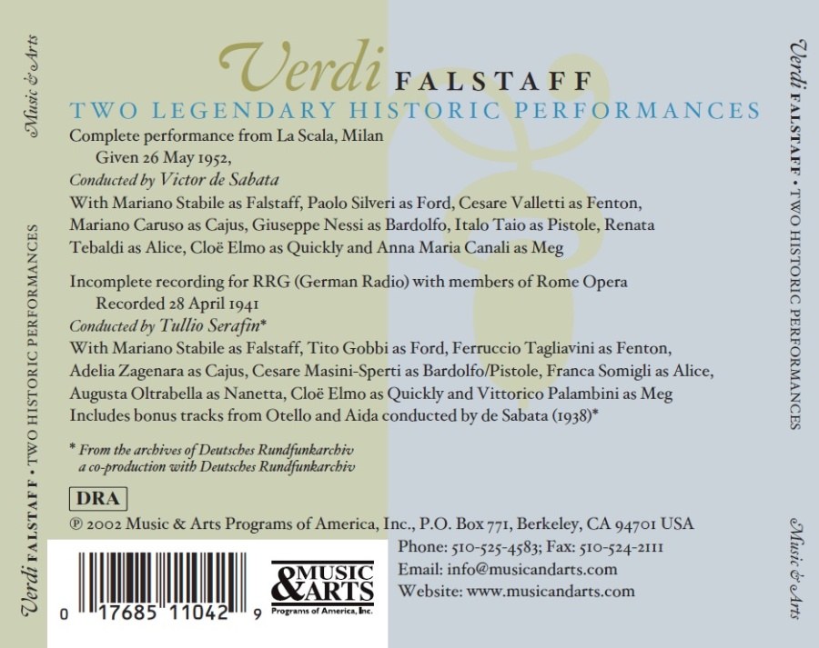 Verdi: Falstaff - 2 historic performances - slide-1