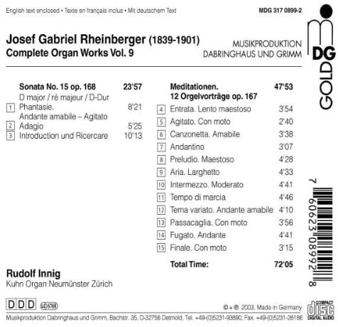Rheinberger: Complete Organ Works Vol. 9 - slide-1