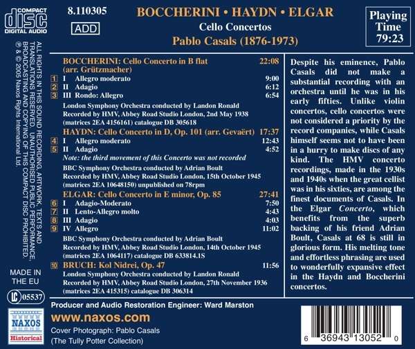 BOCCHERINI / HAYDN / ELGAR: Cello Concertos - slide-1