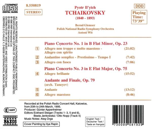 TCHAIKOVSKY: Piano Concertos nos. 1 - 3 - slide-1