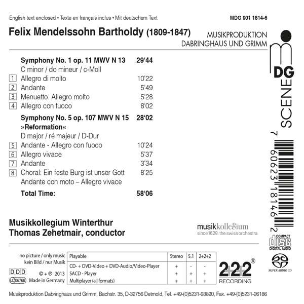 Mendelssohn: Symphonies Nos. 1 & 5 “Reformation” - slide-1