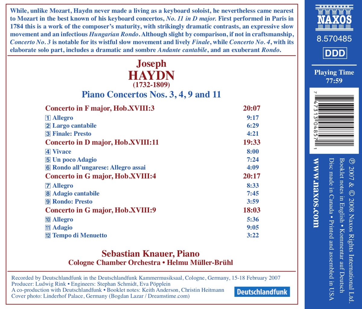 Haydn: Piano Concertos Nos. 3, 4, 9, 11 - slide-1