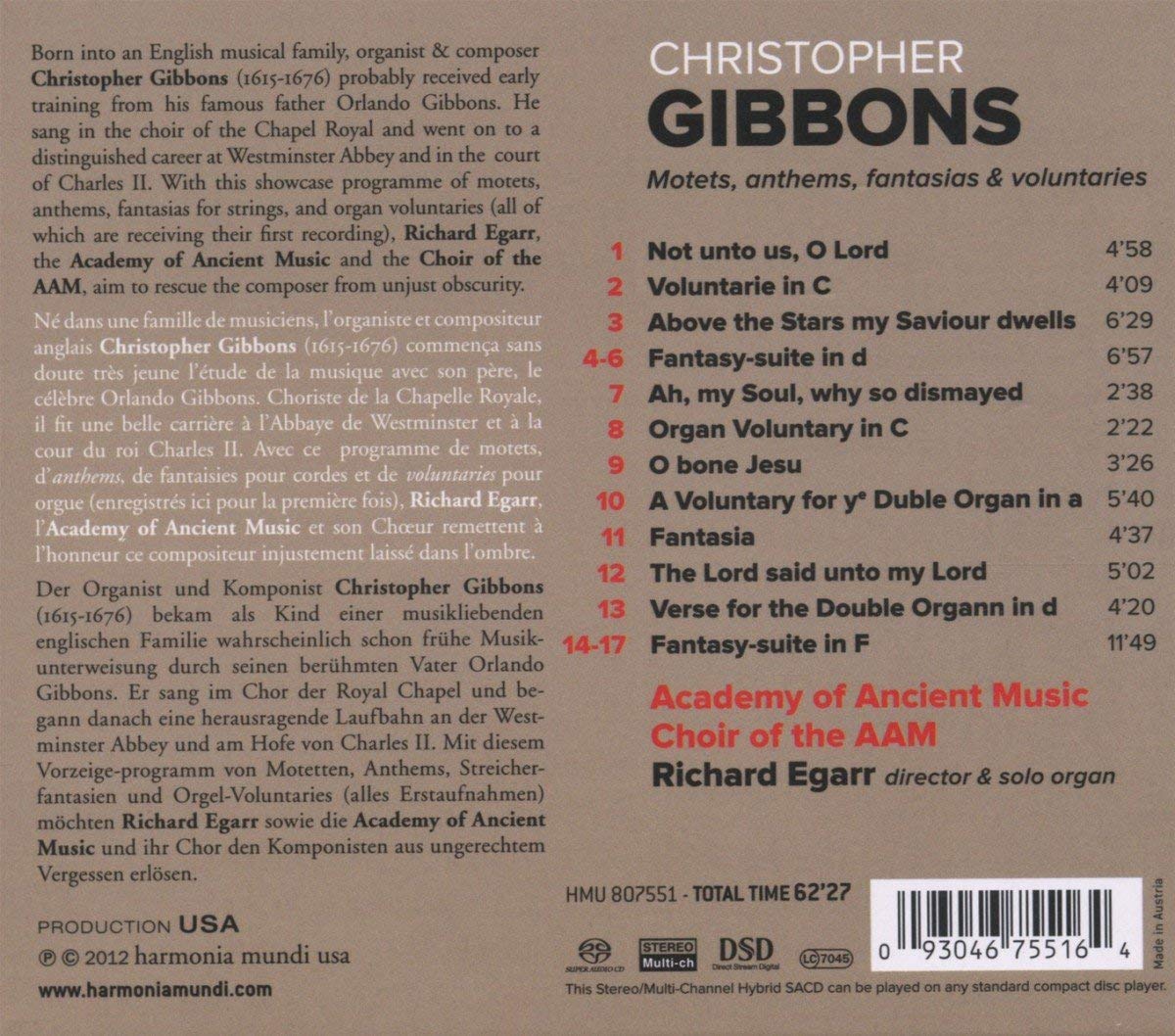 Gibbons: Motets, anthems, fantasias & voluntaries - slide-1