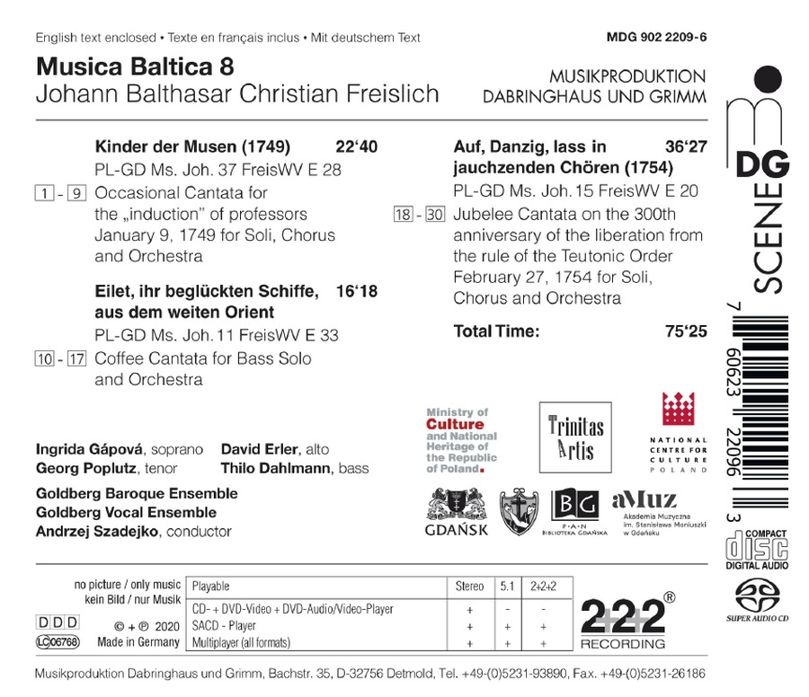 Freislich: Secular Cantatas, Musica Baltica Vol. 8 - slide-1