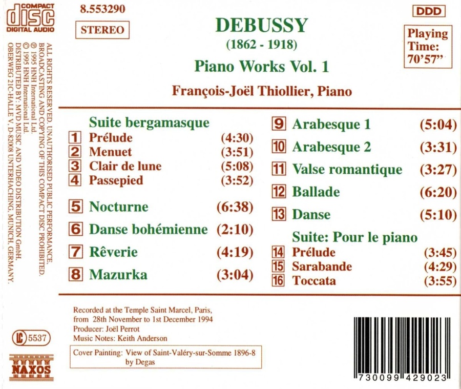 DEBUSSY: Piano Works Vol. 1 - slide-1