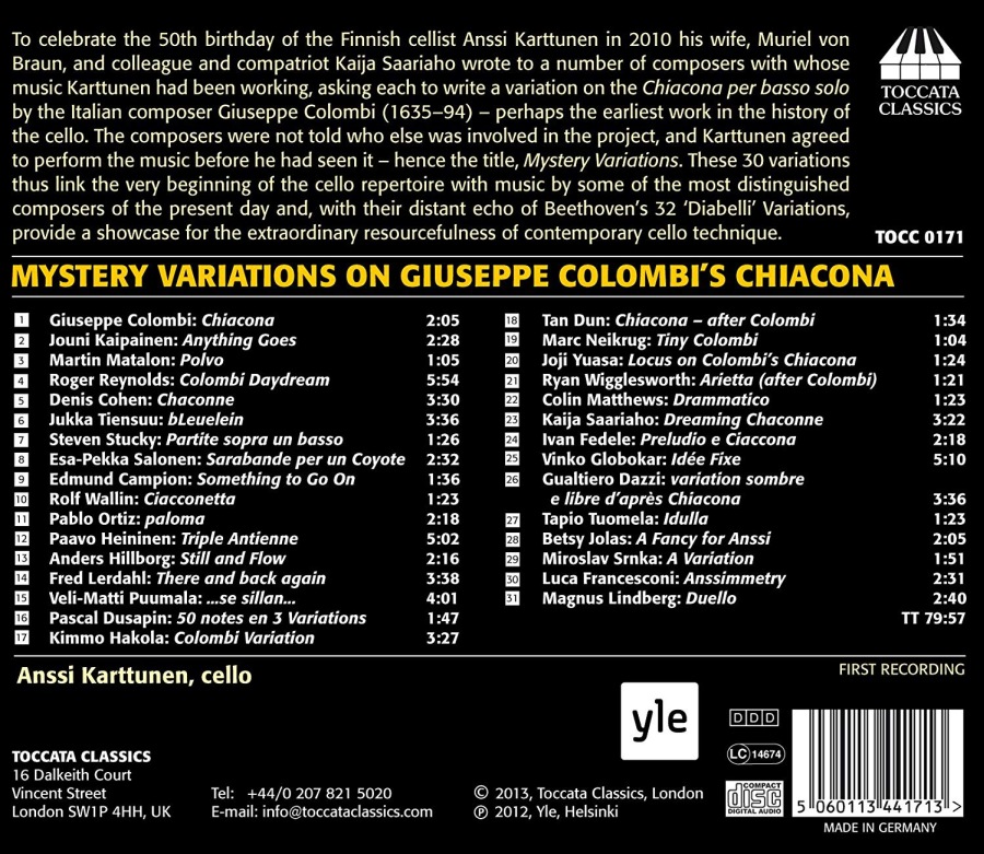 Mystery Variations on Giuseppe Colombi’s Chiacona - Chiacona i wariacje napisane przez 30 współczesnych kompozytorów - slide-1