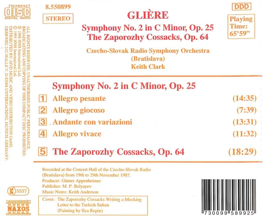 GLIERE: Symphony No. 2, The Zaporozhy Cossacks - slide-1