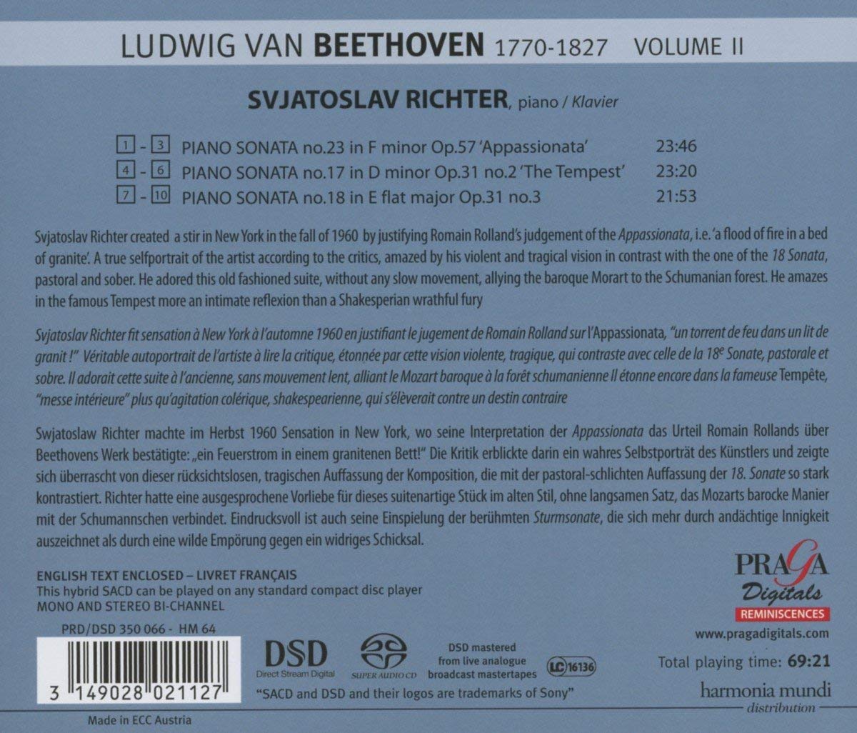 Beethoven: Piano sonatas II - "Appassionata", "The Tempest" & No. 18 - slide-1