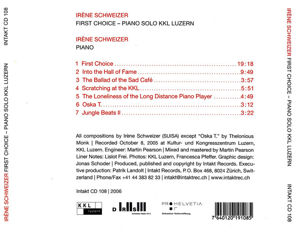 Irène Schweizer: First Choice – Piano Solo KKL Luzern - slide-1