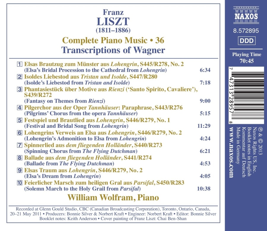 Liszt: Complete Piano Music Vol. 36 - Transcriptions of Wagner - slide-1