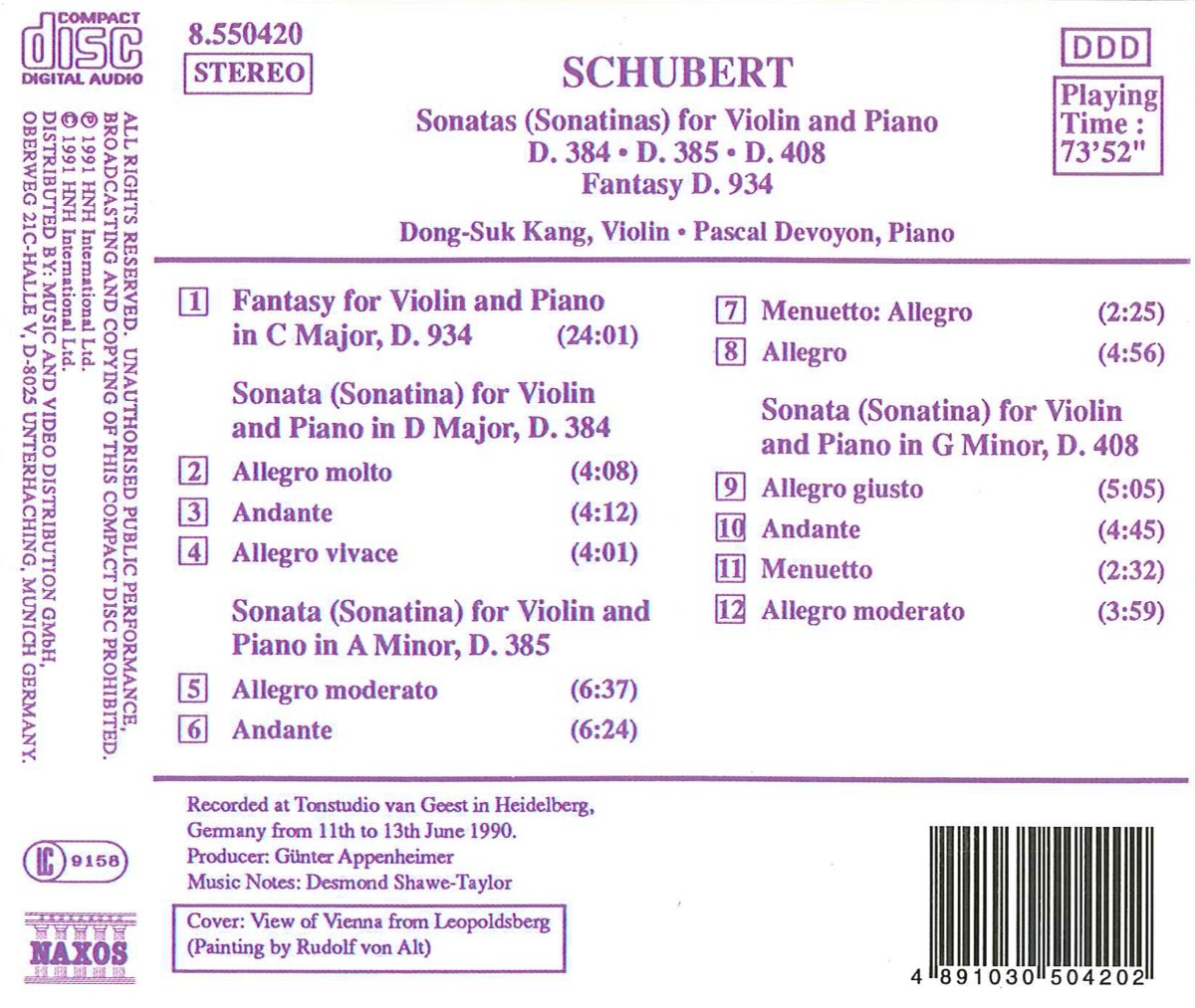 Schubert: Sonatinas for Violin - slide-1