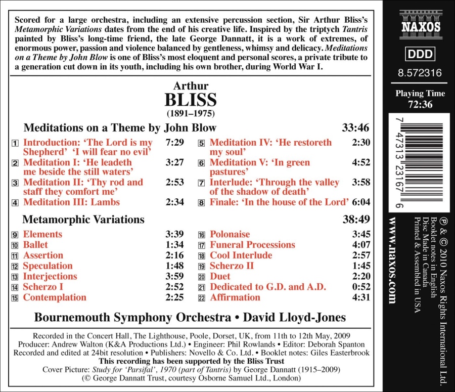 Bliss: Meditations on a Theme by John Blow, Metamorphic Variations - slide-1