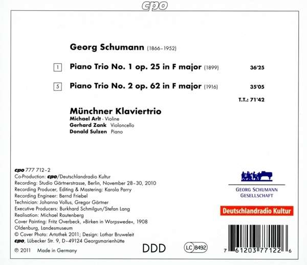 Schumann, Georg: Piano Trios Nos. 1 & 2 - slide-1