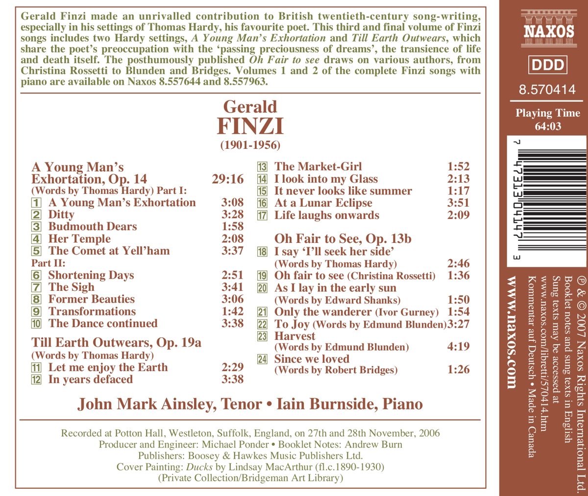 FINZI: English song vol. 16 - slide-1
