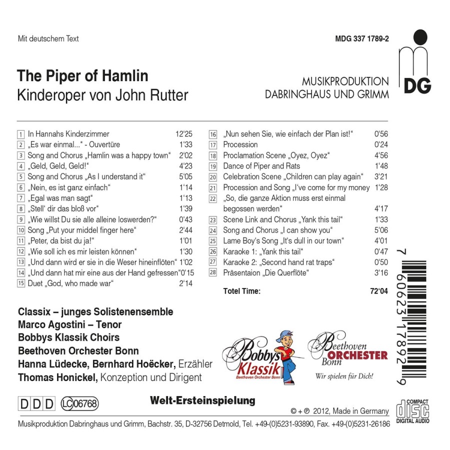 Rutter: The Piper of Hamelin, opera dla dzieci - slide-1