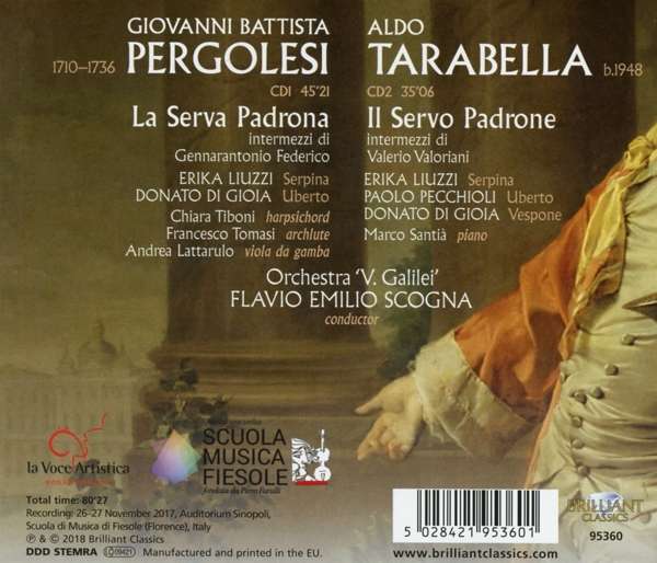 Pergolesi; Tarabella: La serva padrona, il servo padrone - slide-1