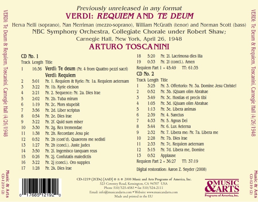 Verdi: Requiem and Te Deum - slide-1