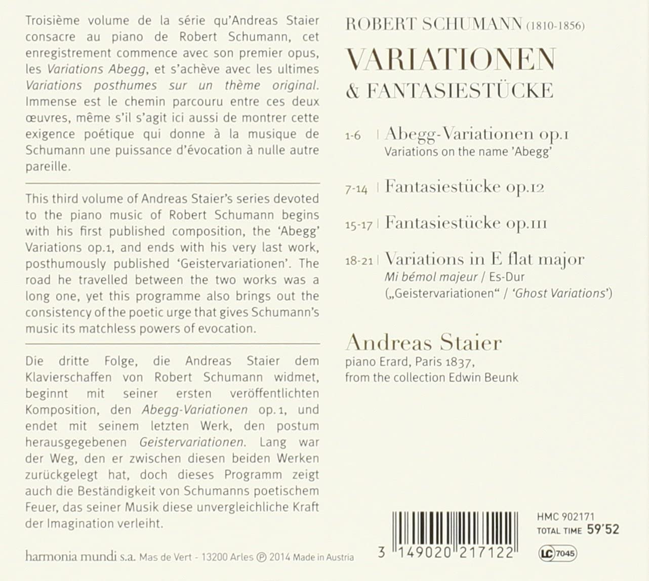 Schumann: Variationen & Fantasiestücke - slide-1