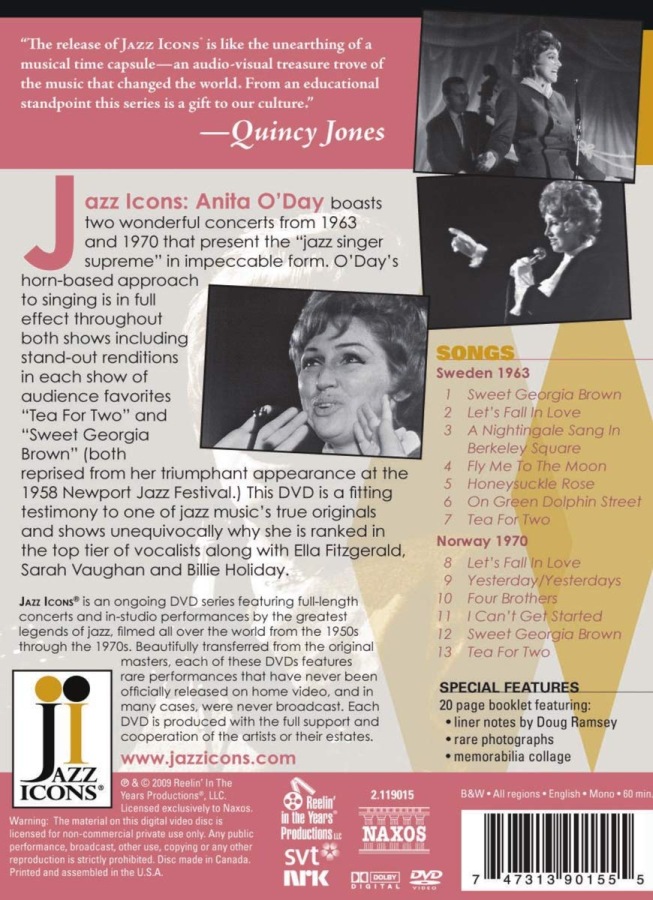 Jazz Icons: Anita O’Day Live in ’63 & ’70 - slide-1