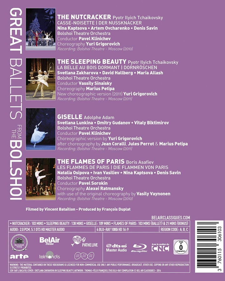 Great Ballets from The Bolshoi : Nutcracker, Sleeping Beauty ,Giselle ,The Flames of Paris - slide-1