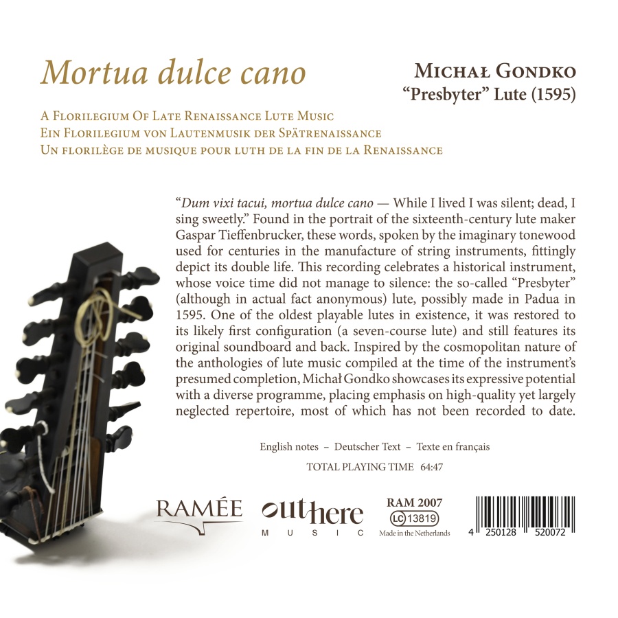Mortua dulce cano - A Florilegium of Late Renaissance Lute Music - slide-1