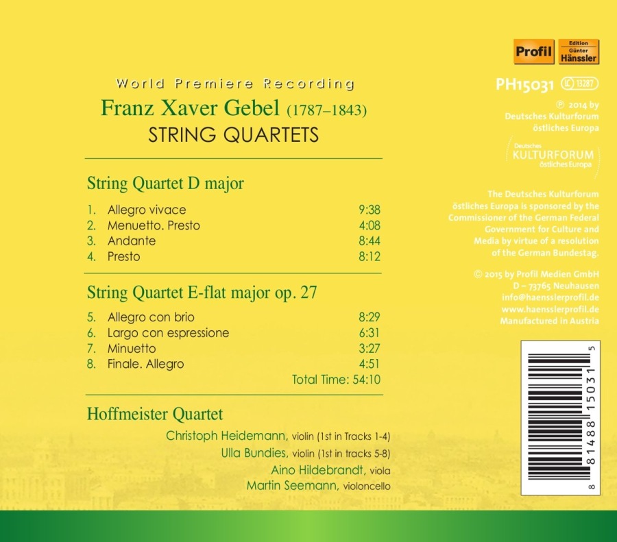 Gebel: String Quartets - slide-1