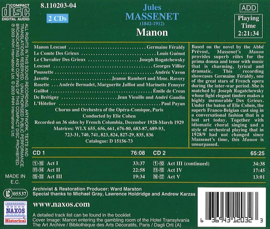 MAssenet: Manon (1928-1929) - slide-1