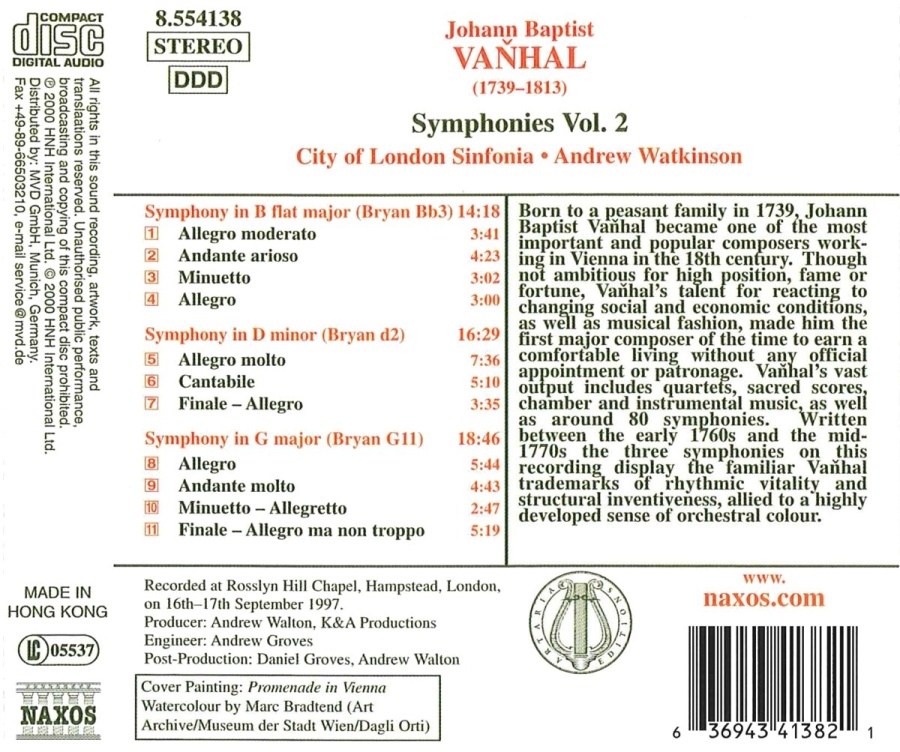 VANHAL: Symphonies Vol. 2 - slide-1