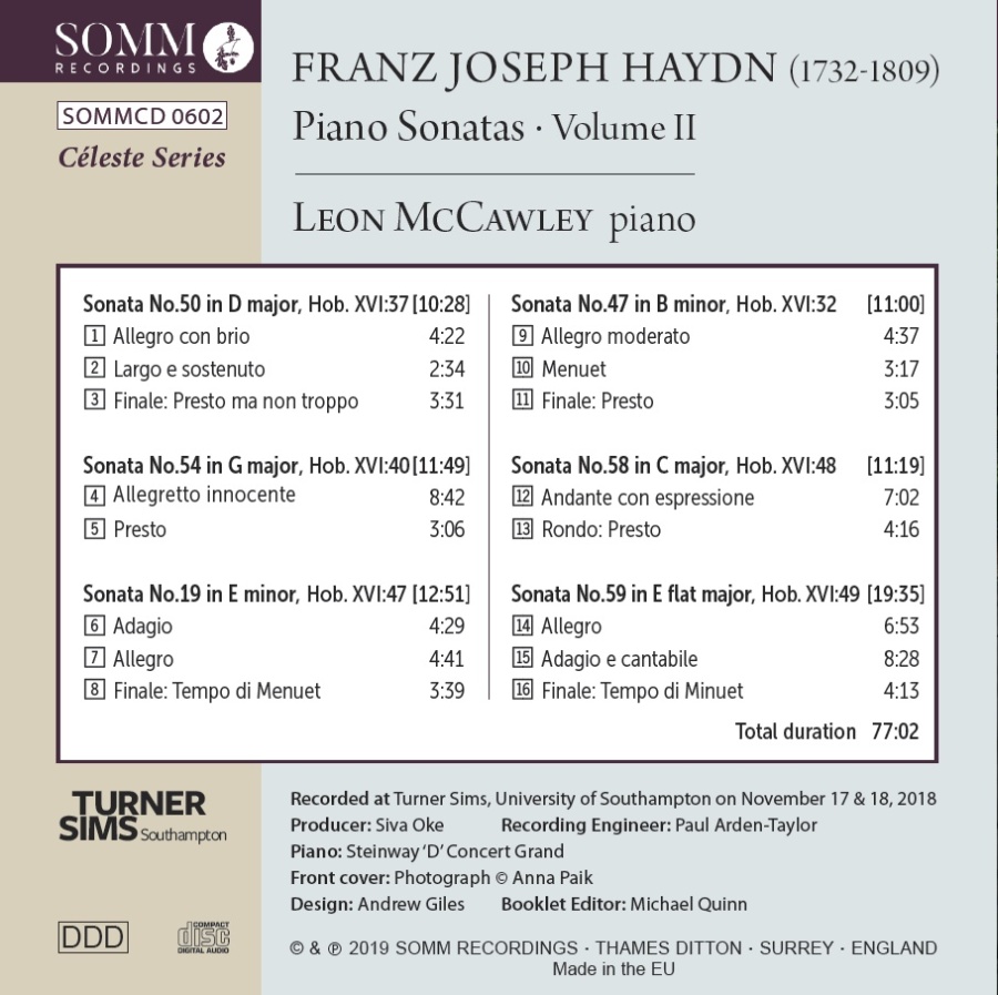 Haydn: Piano Sonatas Vol. II - slide-1