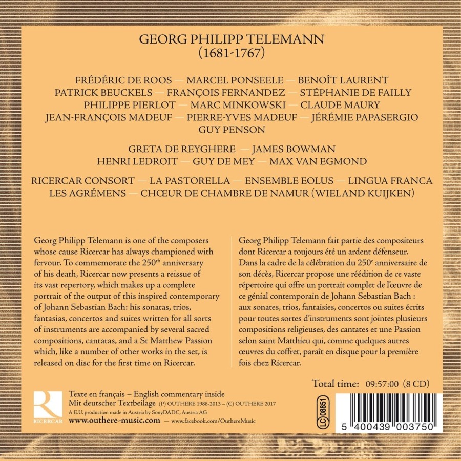Telemann: A Portrait - koncerty, suity, sonaty, wokalne utwory religijne - slide-1
