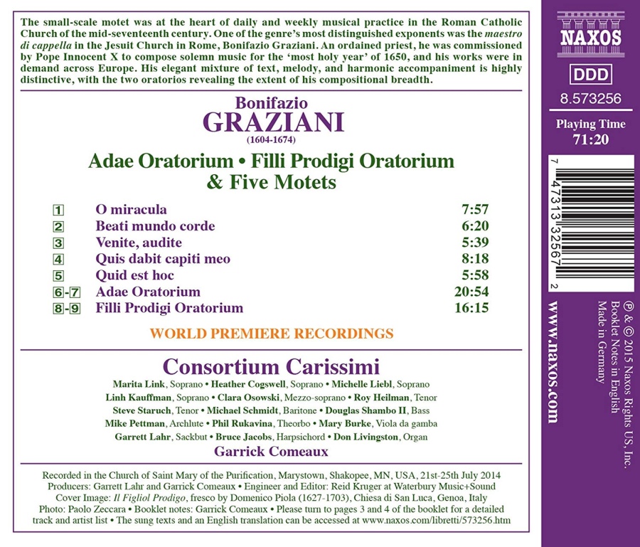 Graziani: Adae Oratorium Filli Prodigi Oratorium & Five Motets - slide-1