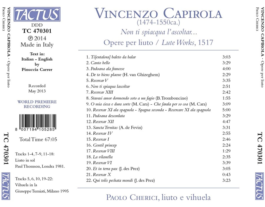 Capirola: Opere per Liuto, 1517 - slide-1