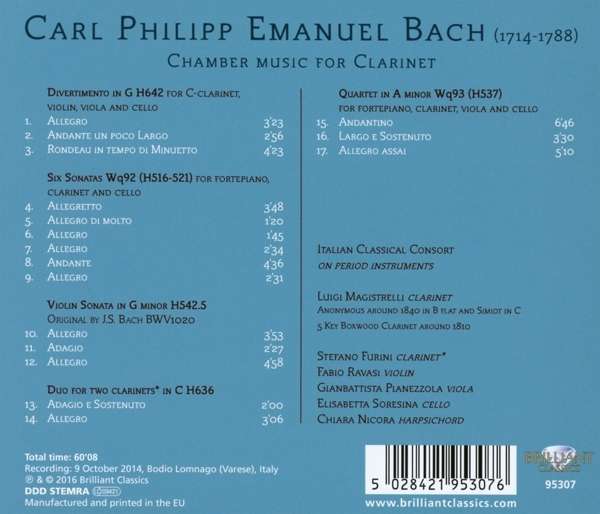 C.P.E. Bach: Chamber Music for Clarinet - slide-1