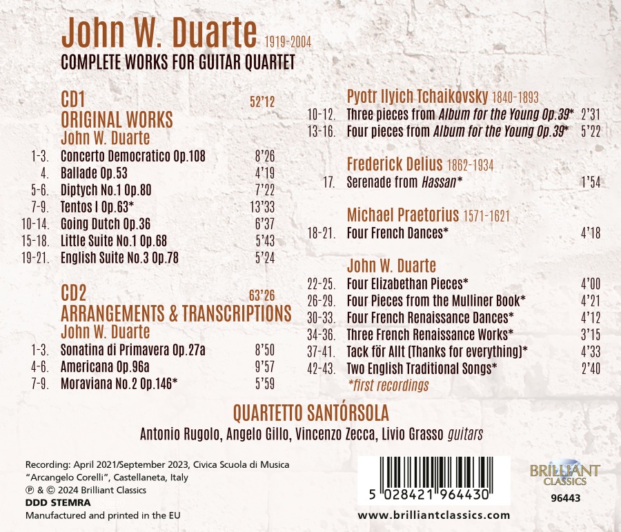 Duarte: Complete Works for Guitar Quartet - slide-1