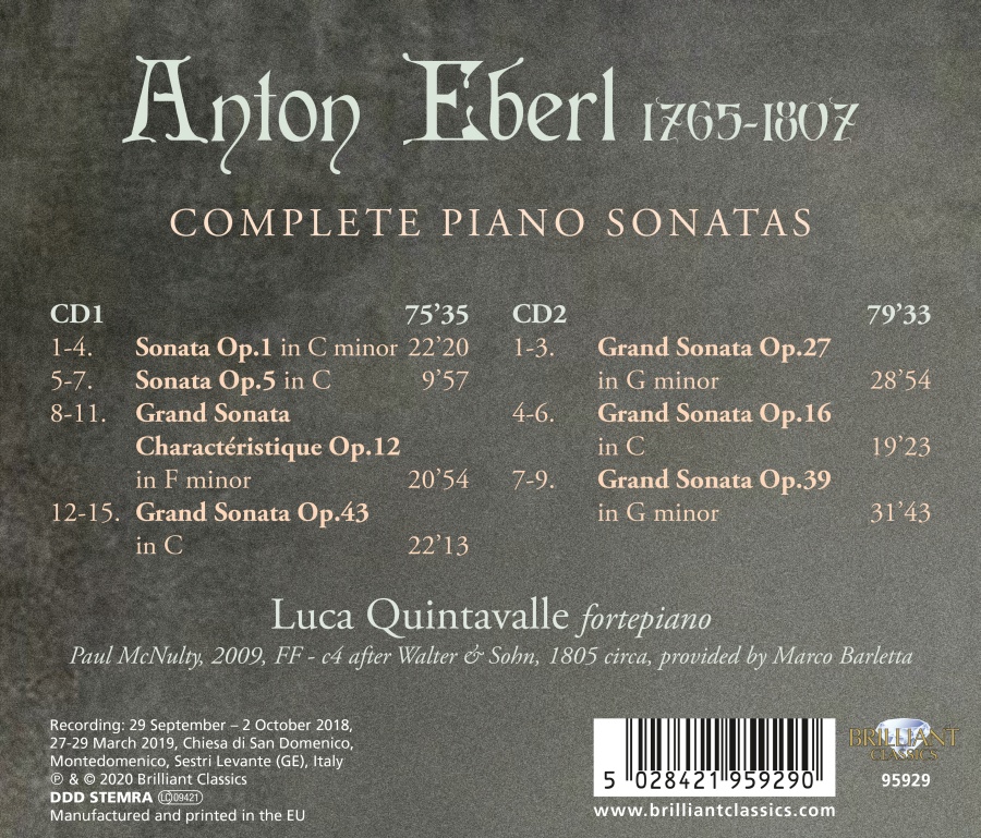 Eberl: Complete Piano Sonatas - slide-1
