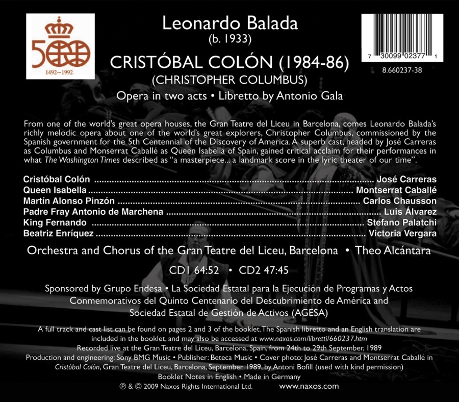 Balada: Cristobal Colon, Opera in two acts - slide-1