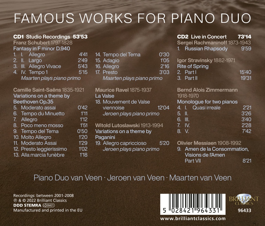 Famous Works for Piano Duo - slide-1
