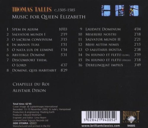 Tallis: Music for Queen Elisabeth - slide-1