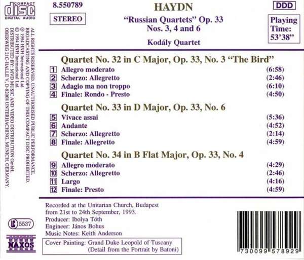 HAYDN: String Quartets op. 33 vol. 2 - slide-1