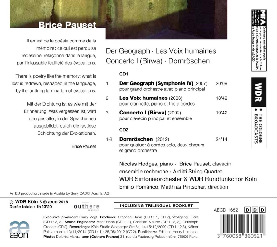 Pauset: Der Geograph,  Les voix humaines, Concerto l,  Dornröschen - slide-1