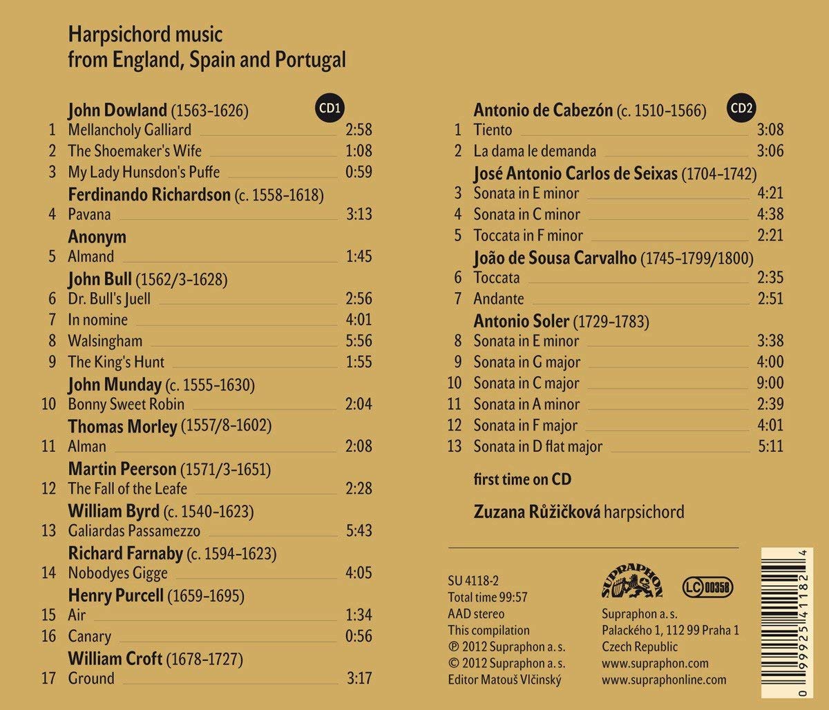 Harpsichord Music of the 16th, 17th and 18th centuries from England, Spain and Portugal - slide-1