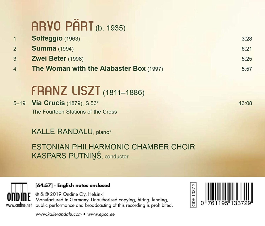 Liszt: Via Crucis; Pärt: Sacred Choral Works - slide-1