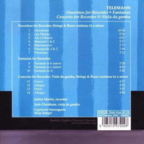 Telemann: Ouverture a minor, Fantasias, Concerto - slide-1