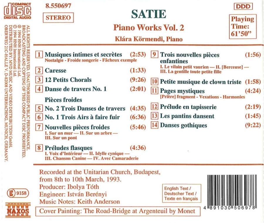Satie: Piano Works Vol .2 - slide-1