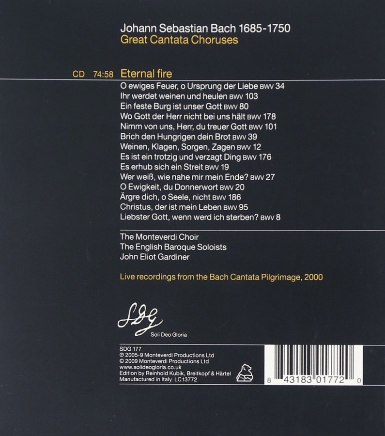 Eternal fire – Bach Choruses – najpiękniejsze chóry z kantat Bacha - slide-1