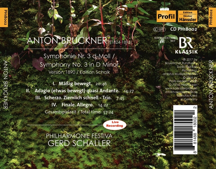 Bruckner: Symphony No. 3 - Version 1890 / Edition Schalk - slide-1